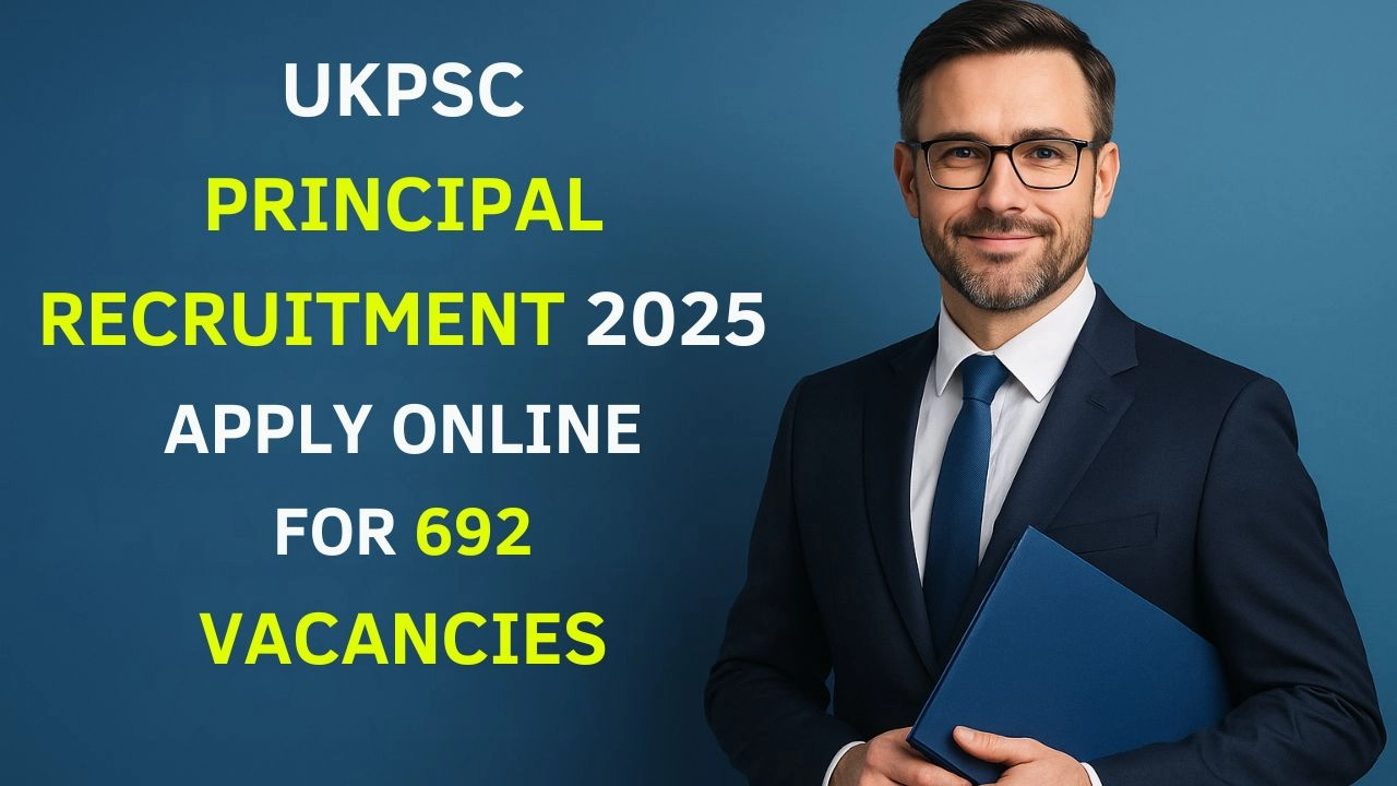 UKPSC Principal Recruitment 2025 – Apply Online for 692 Vacancies